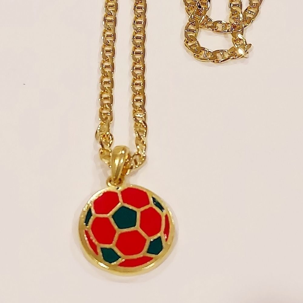 Men's 18k Gold Plated Chain w/pendant